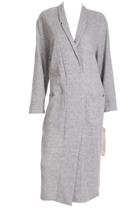 1980s Deadstock Norma Kamali Grey Sweatshirt Dress with Tags Attached