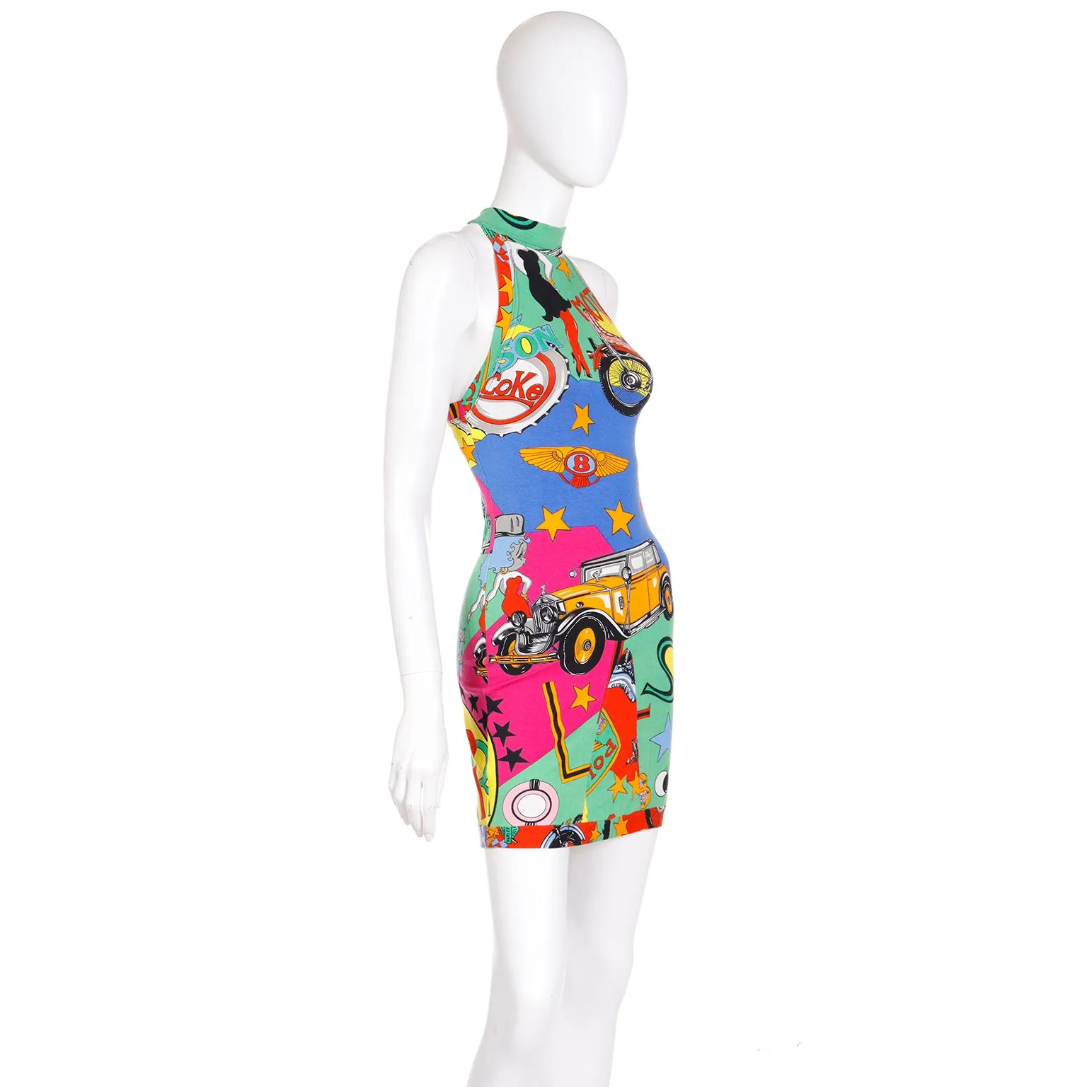 1991 Gianni Versace Jeans Couture Betty Boop Pop Art Print Dress