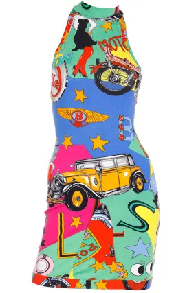 1991 Gianni Versace Jeans Couture Betty Boop Pop Art Print Dress