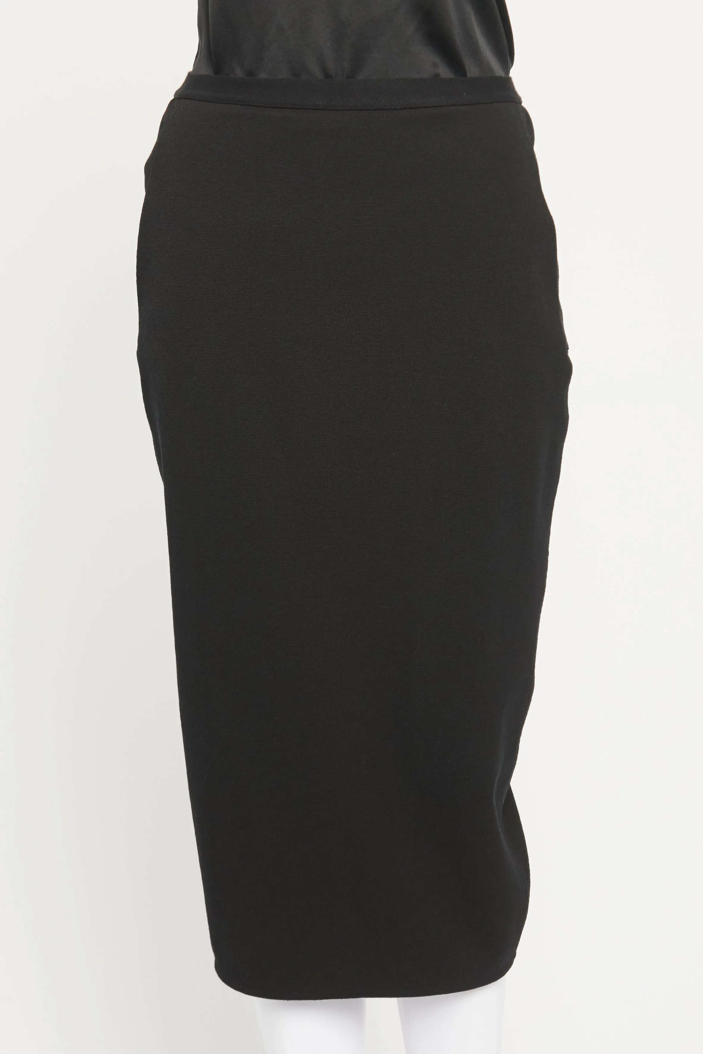 2019 Black Preowned Pencil Skirt