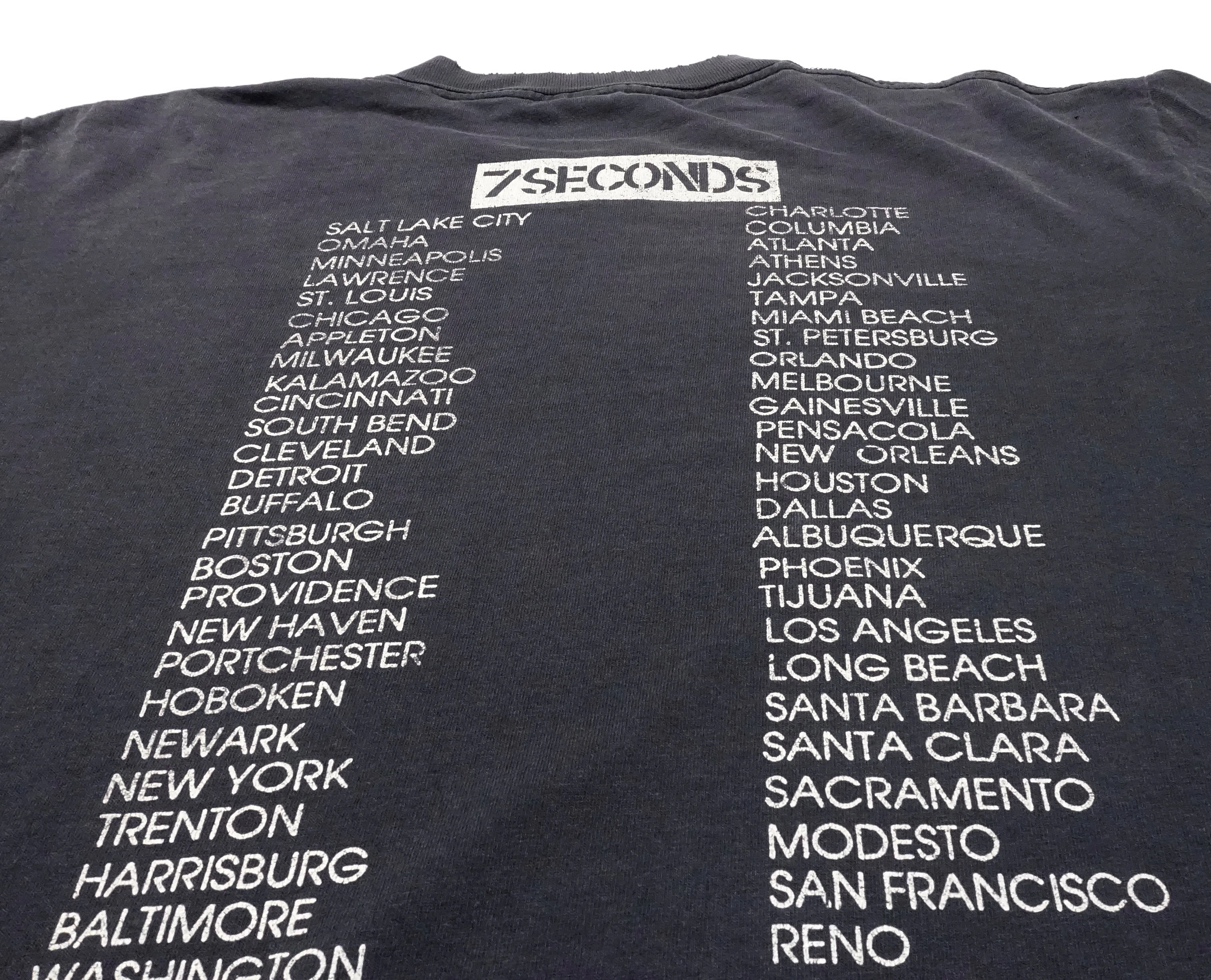 7 Seconds  ‎–  Happy Rain / Git Nekkid North American 1991 Tour Shirt Size XL