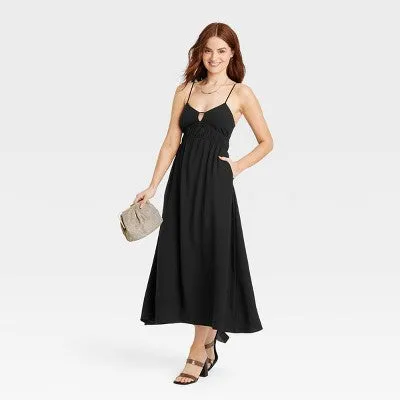 A New Day Women's Spaghetti Strap Midi Slip Dress Sundress