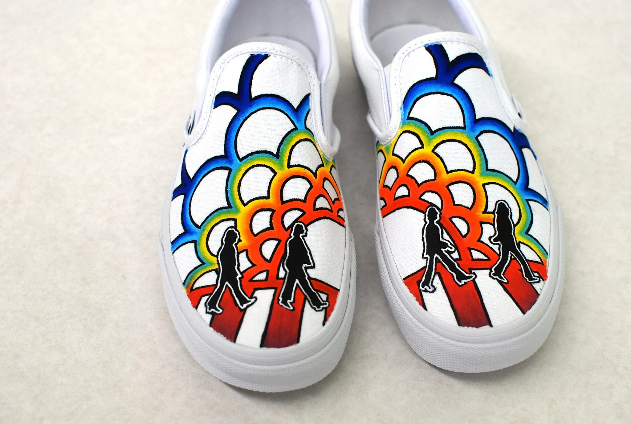 Abbey Road - Beatles theme Vans slip ons