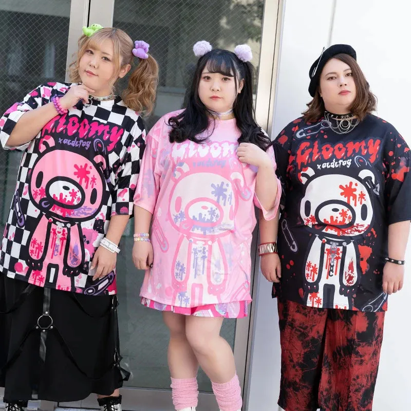 ACDC RAG and Gloomy Bear checkered t-shirt