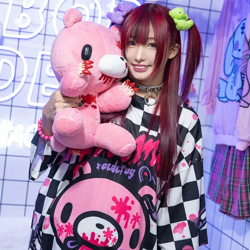 ACDC RAG and Gloomy Bear checkered t-shirt