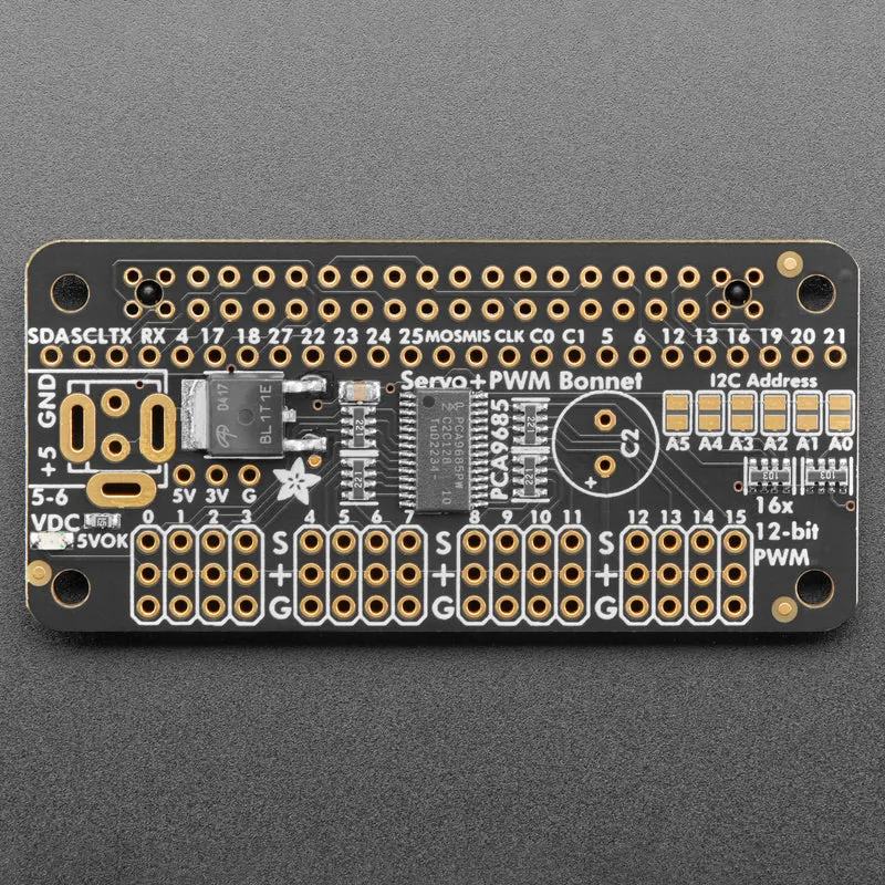 Adafruit 16-Channel PWM / Servo Bonnet for Raspberry Pi