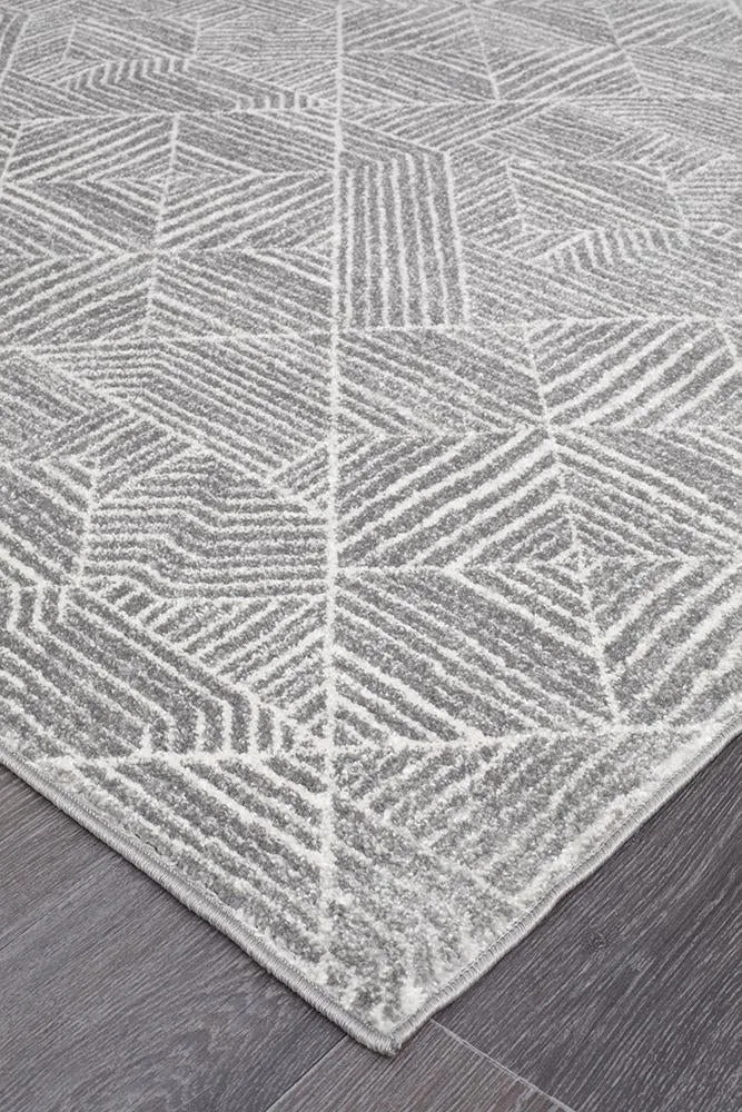 Aladdin Lina Contemporary Silver Runner Rug