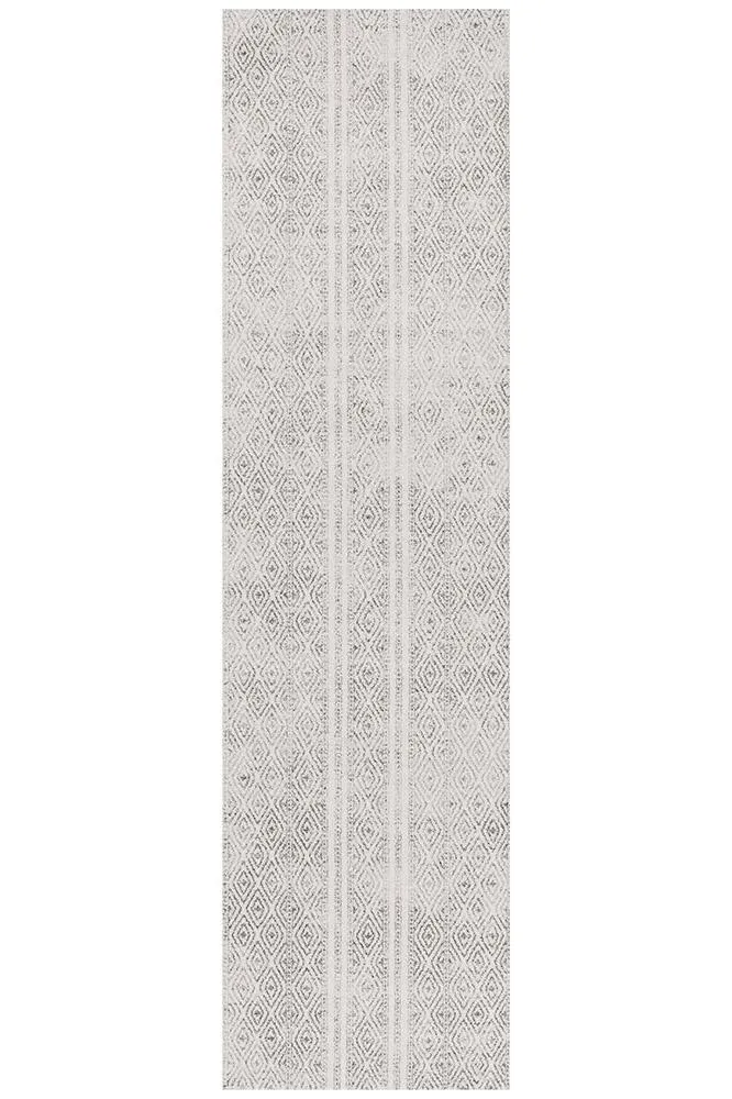 Aladdin Naima White And Grey Tribal Rug