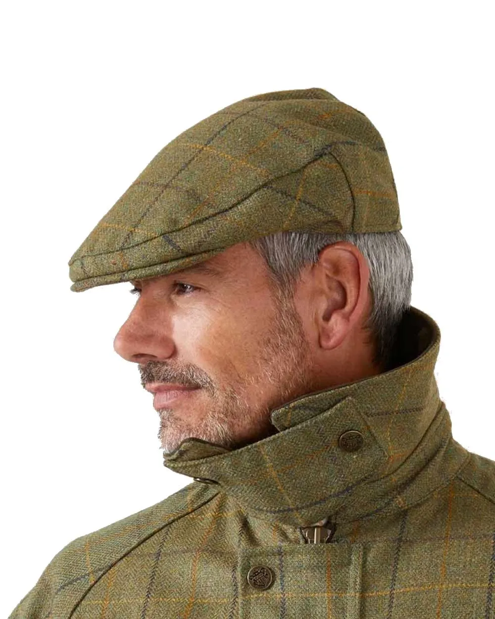 Alan Paine Rutland Waterproof Tweed Flat Cap