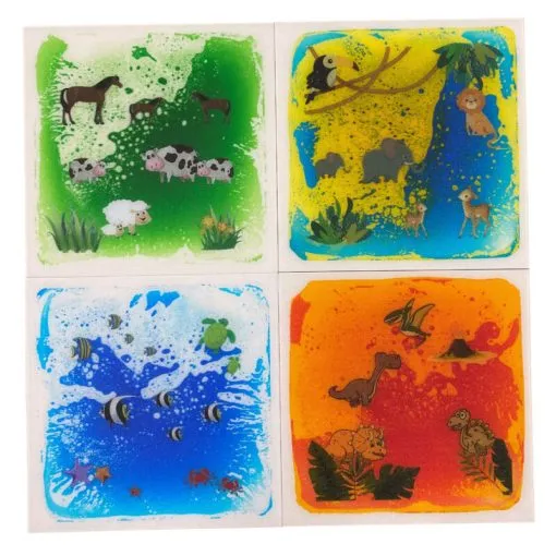 Animal Themed Liquid Floor Tiles Set of 4 - 30cm