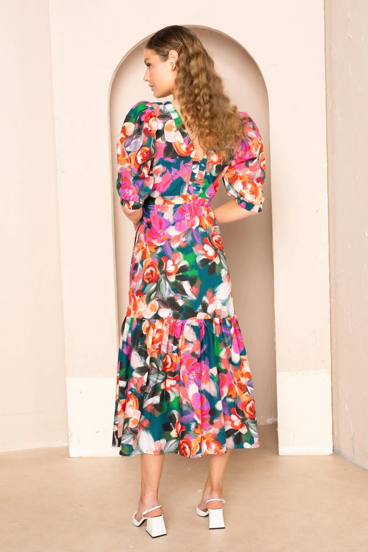 Antoinette Tiered Midi Dress