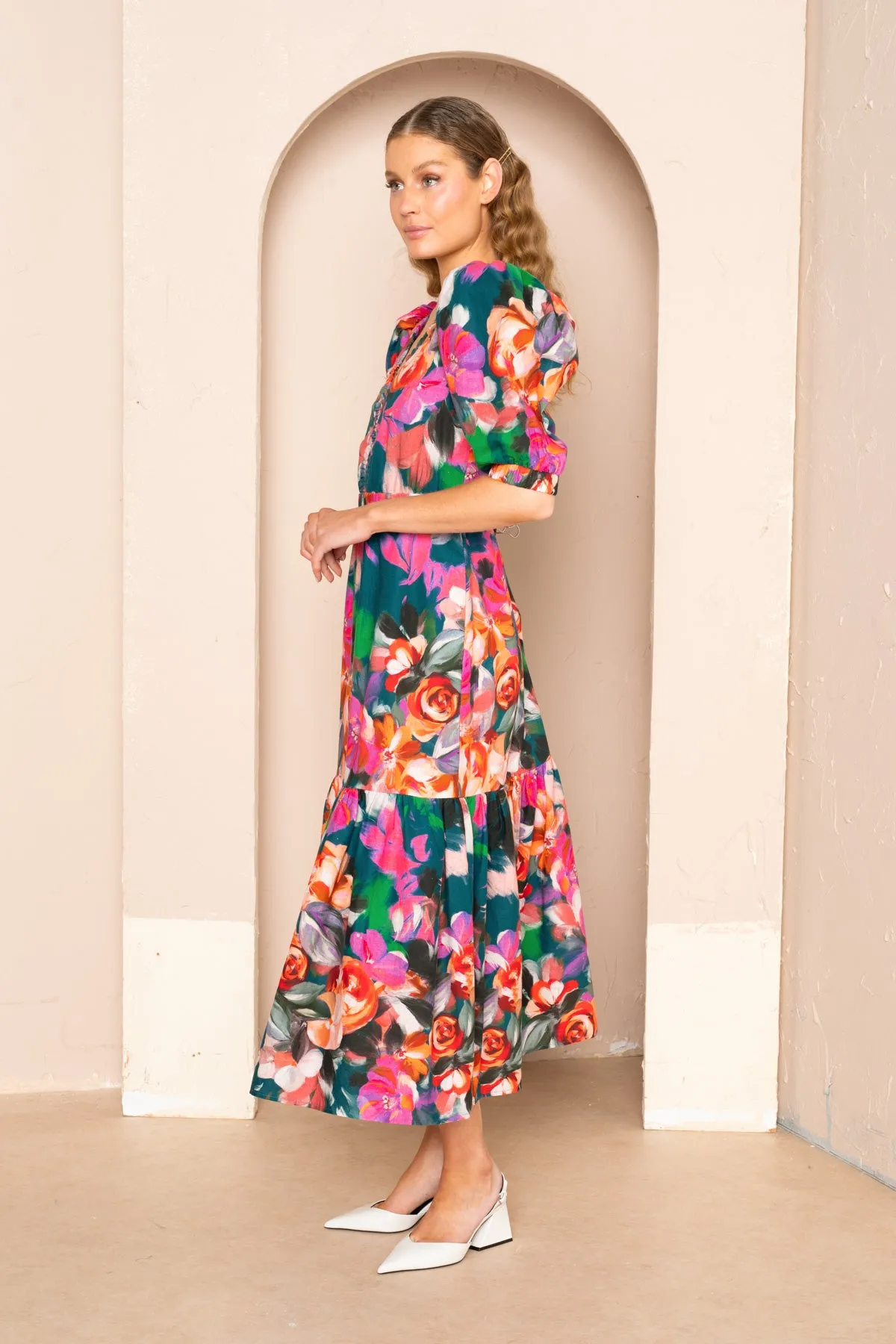 Antoinette Tiered Midi Dress