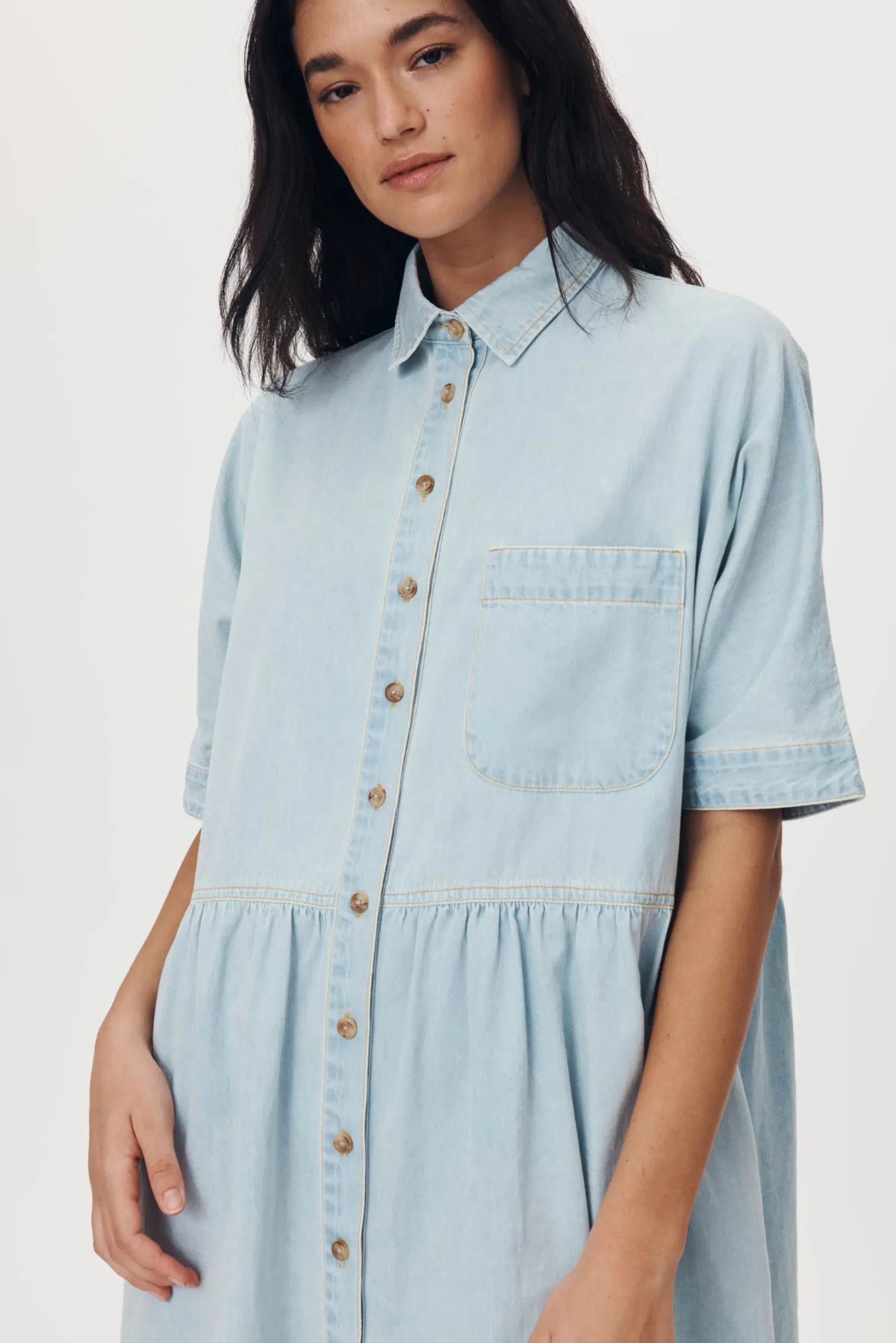 Bailey Denim Dress - Blue