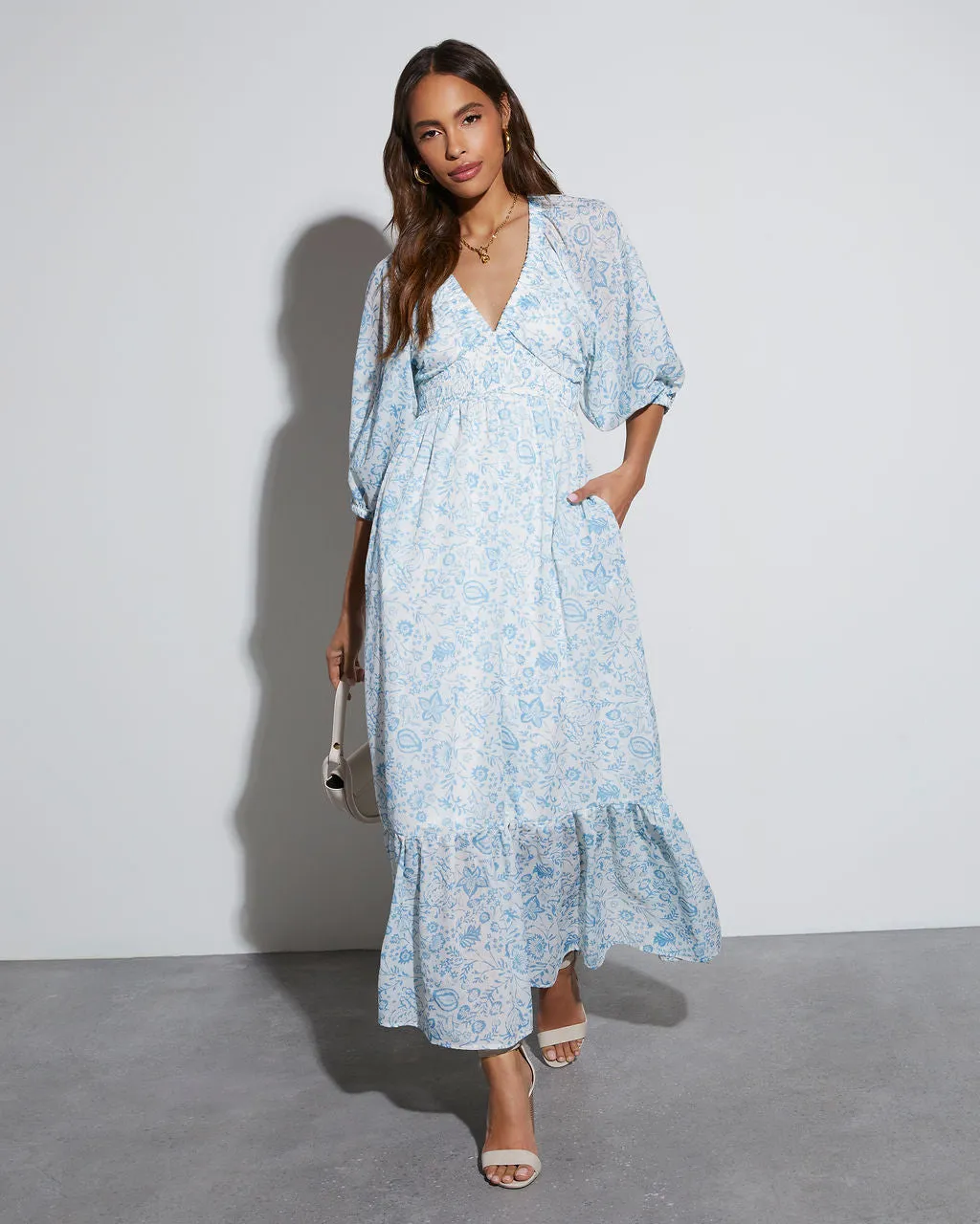 Bailey Long Sleeve Floral Maxi Dress