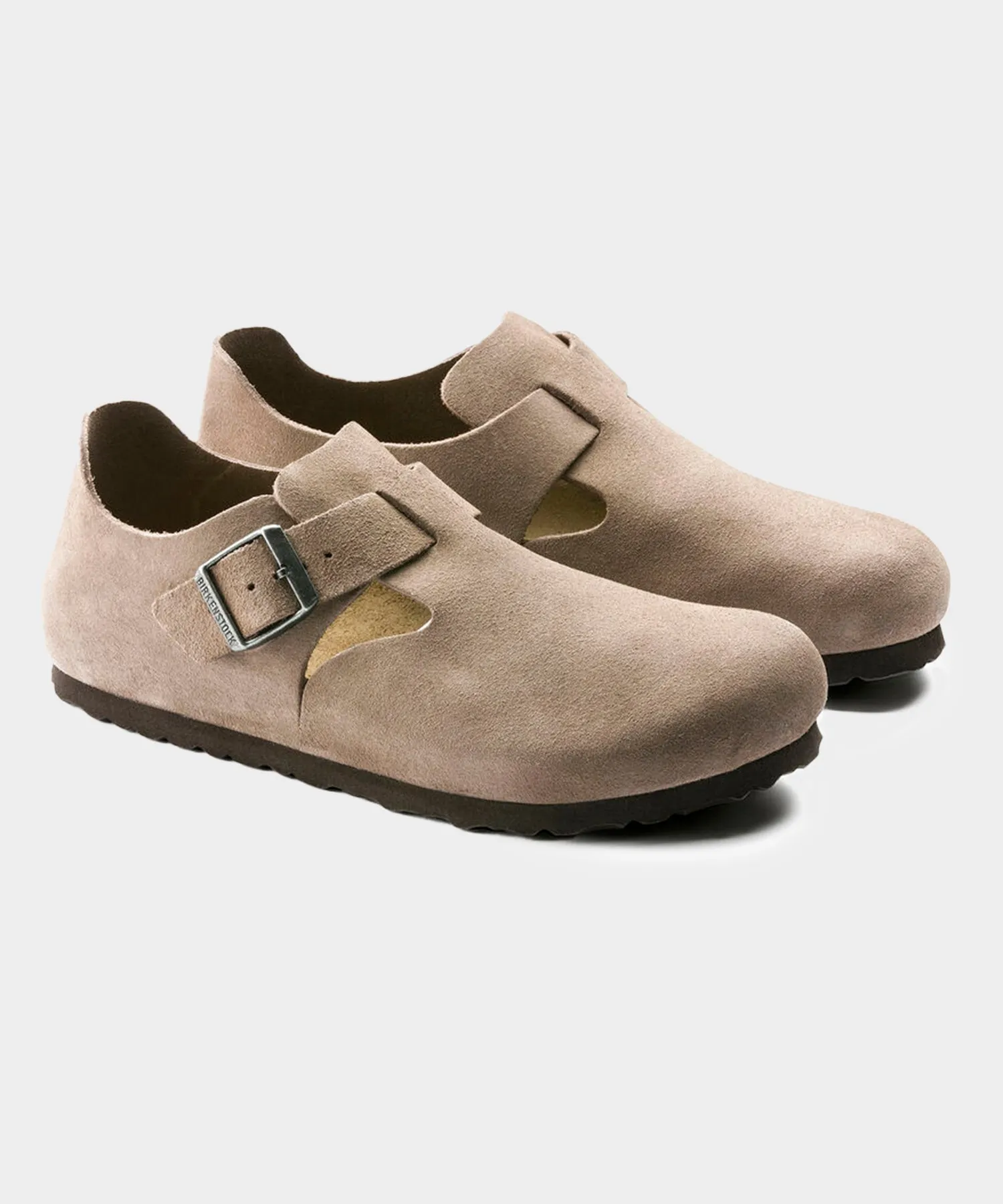 Birkenstock London in Taupe Suede