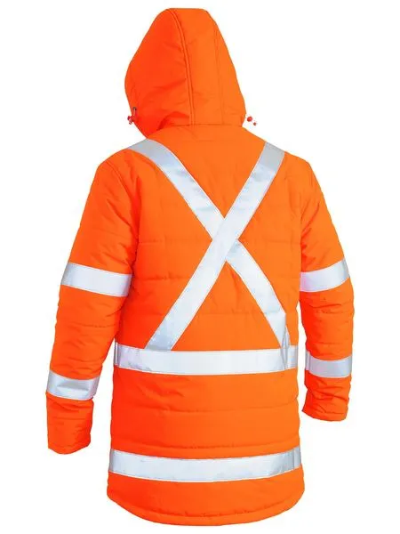 Bisley Taped Hi Vis Puffer Jacket With X Back (BJ6379XT)