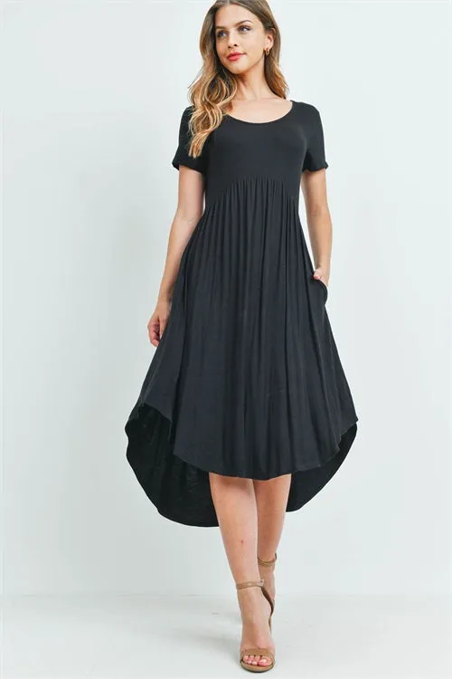 Black High Low Empire Dress