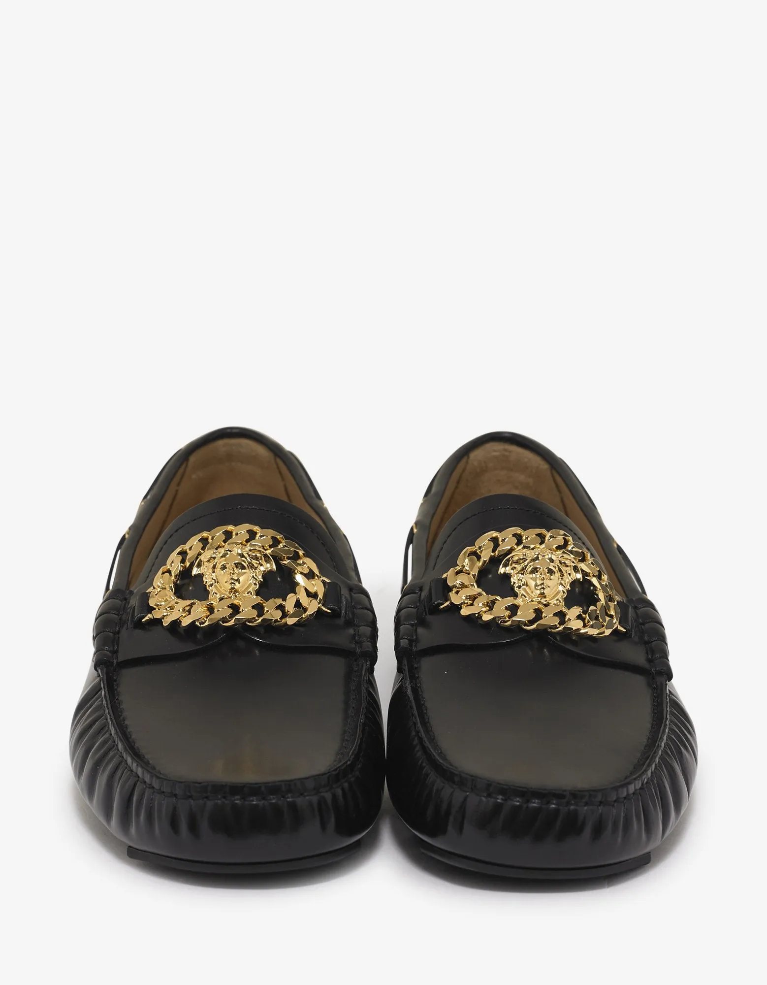 Black Medusa Chain Driving Shoes