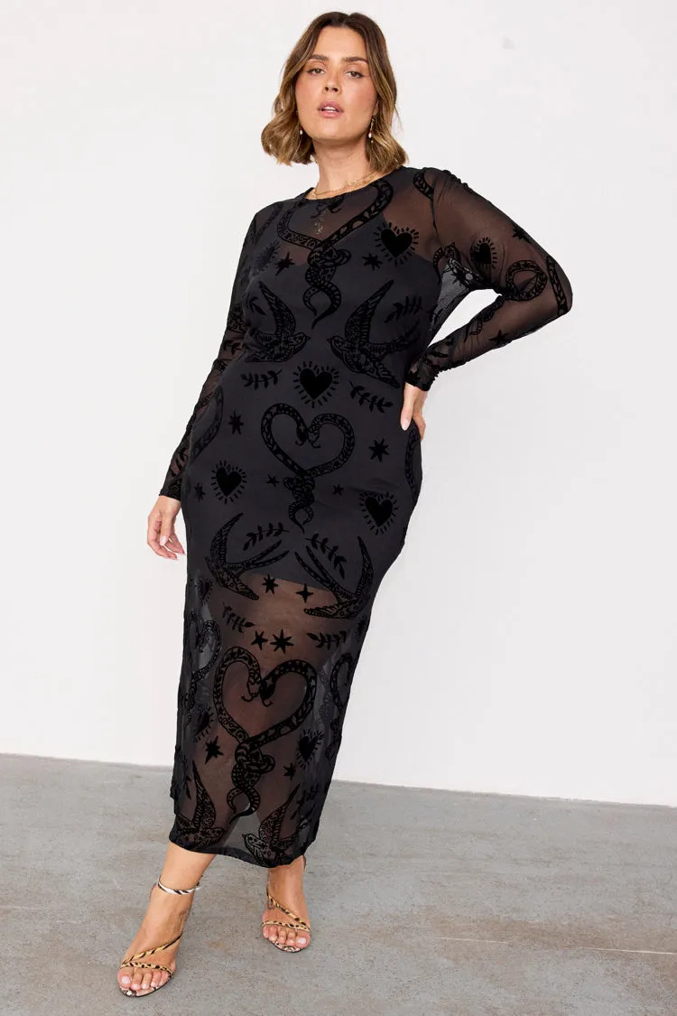 Black Swallow Romance Soho Dress Petite