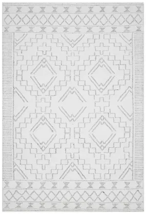 Bohemian Chic Woven Rug - Ivory