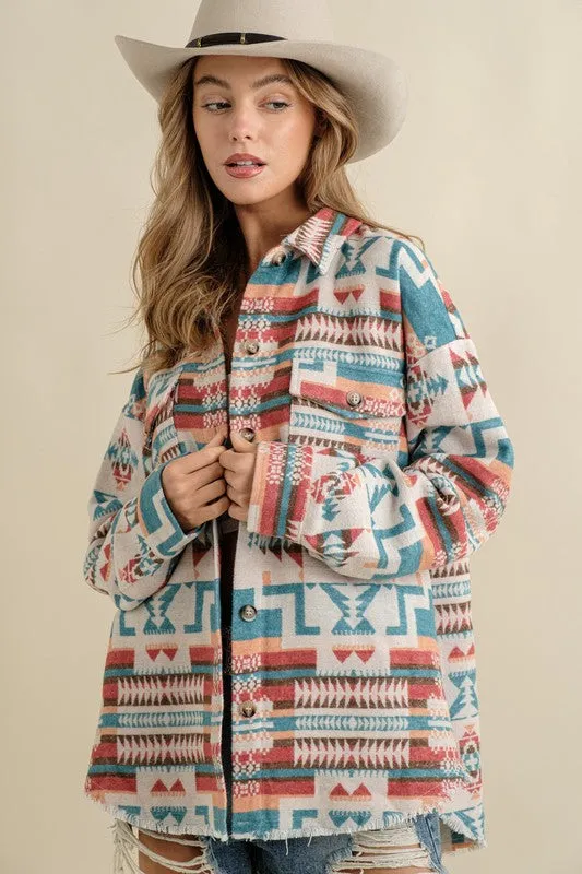 Bohemian Western Shacket