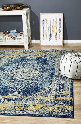 Boho Vintage April Navy Rug