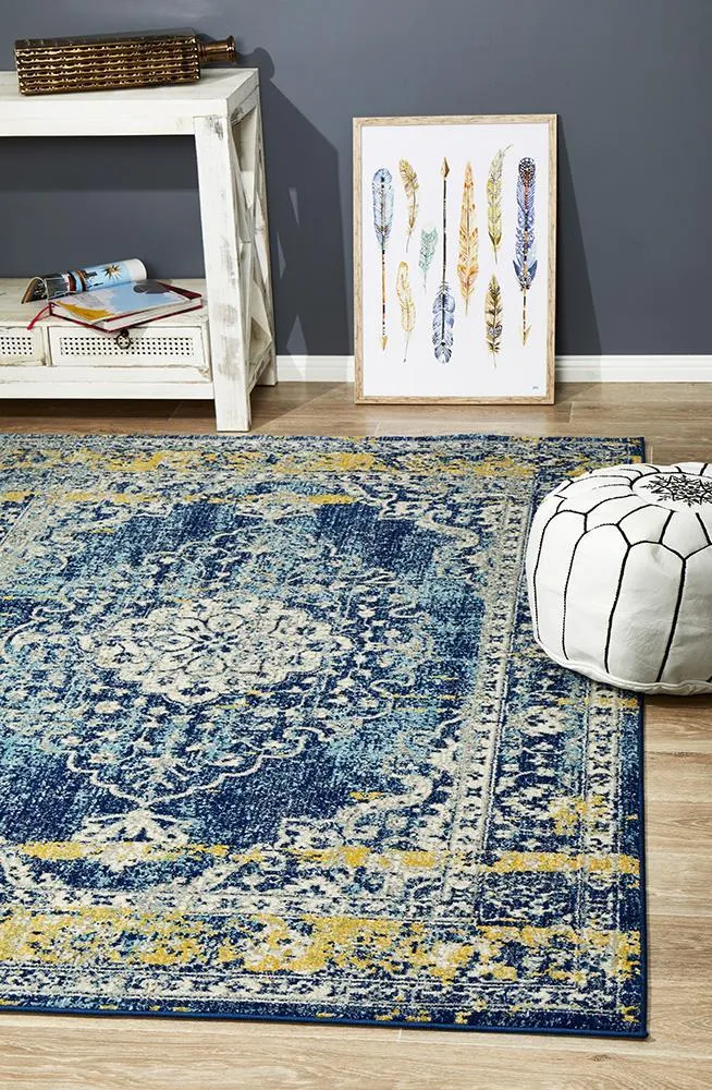 Boho Vintage April Navy Rug