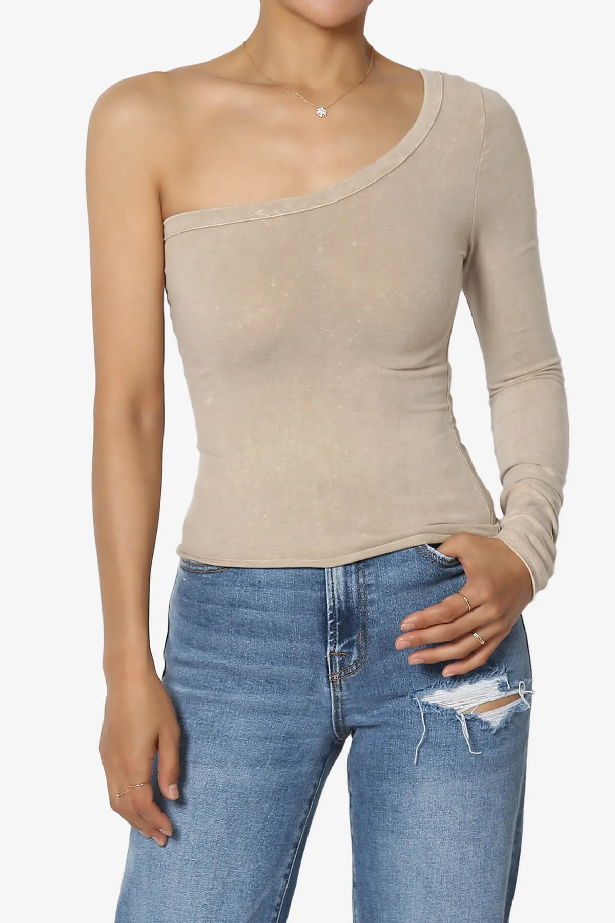 Broder Mineral Wash One Shoulder Top