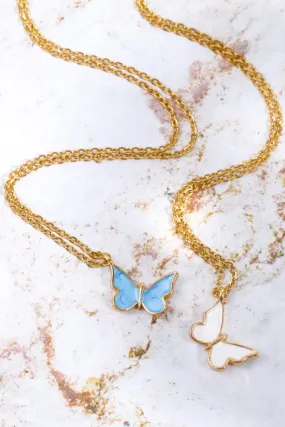 Butterfly Pendant Copper 14K Gold-Plated Necklace