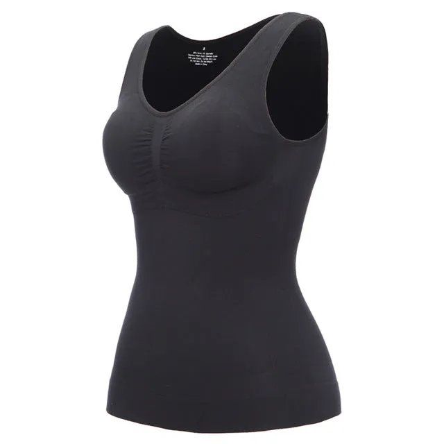 Camisole Padded Compression Shape Wear Tank Top