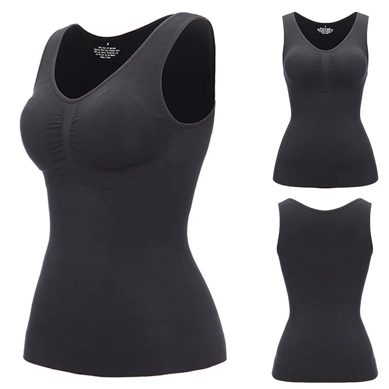 Camisole Padded Compression Shape Wear Tank Top