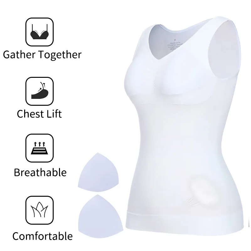 Camisole Padded Compression Shape Wear Tank Top