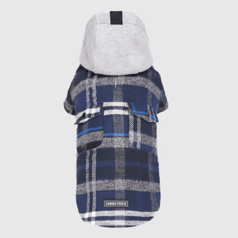 Canada Pooch Shacket Blue or Pink Plaid