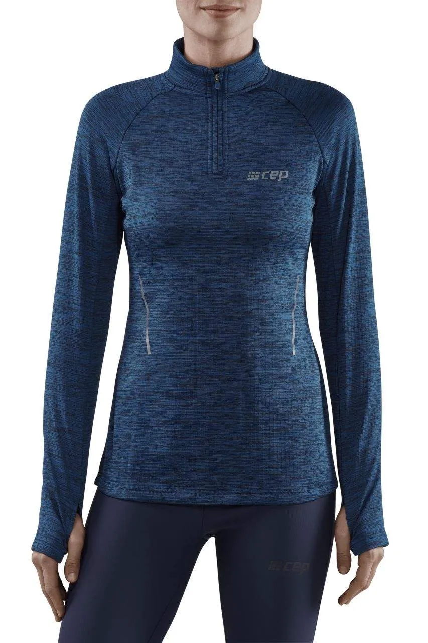 CEP | Winter Run Quarter Zip Pullover | Women's | Dark Blue Melange