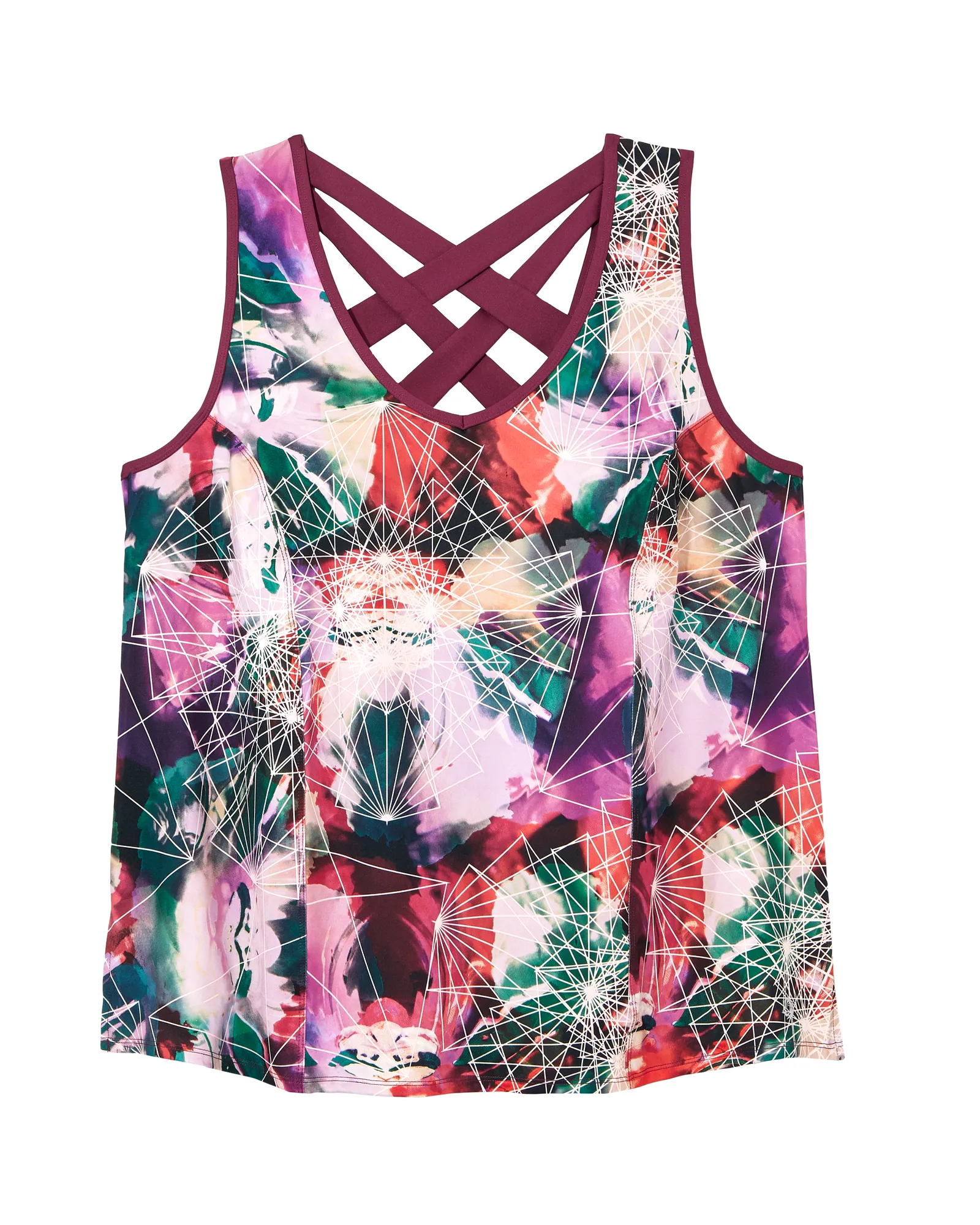 Chrysanthemum Tank | Pink / Kelly Green