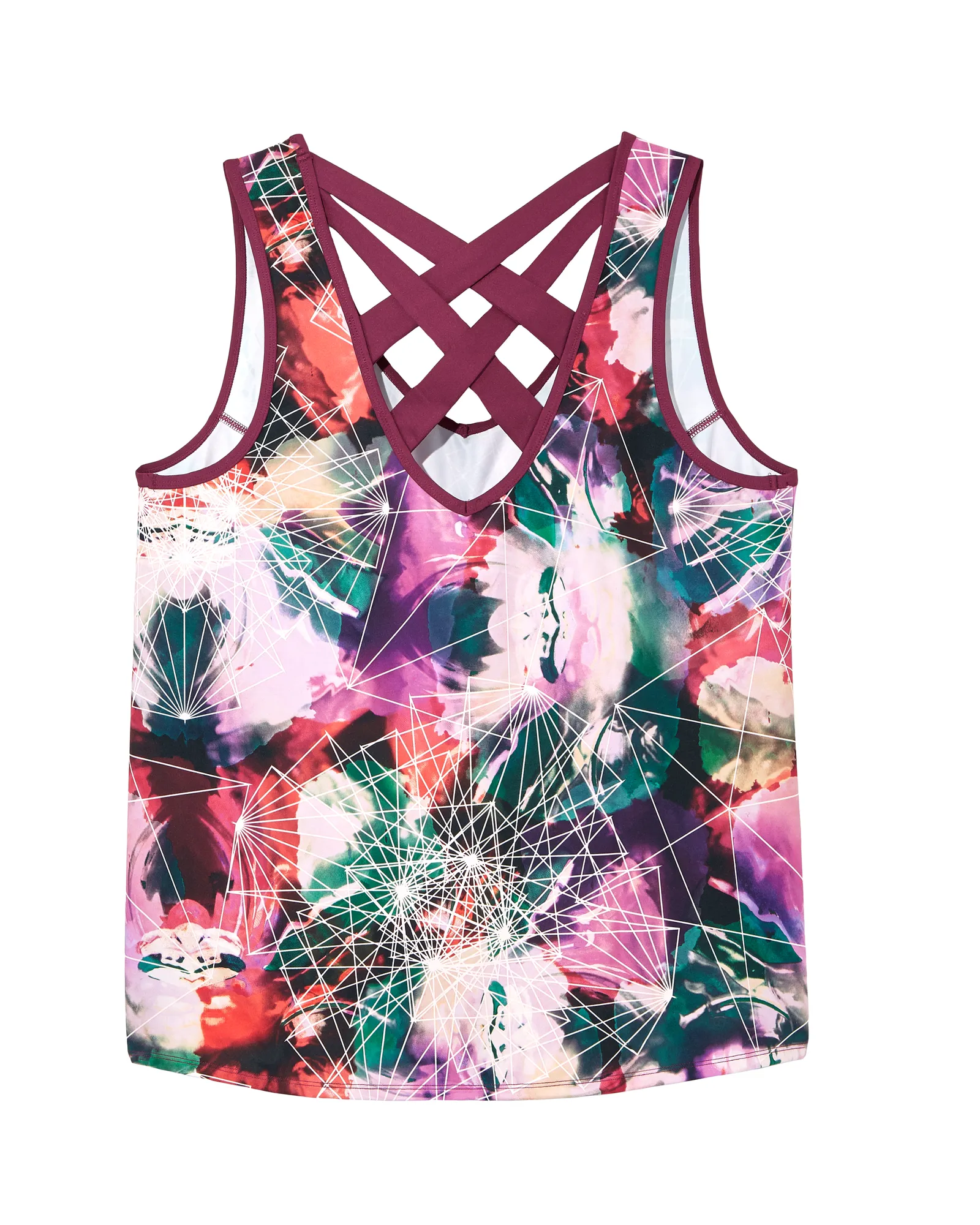 Chrysanthemum Tank | Pink / Kelly Green