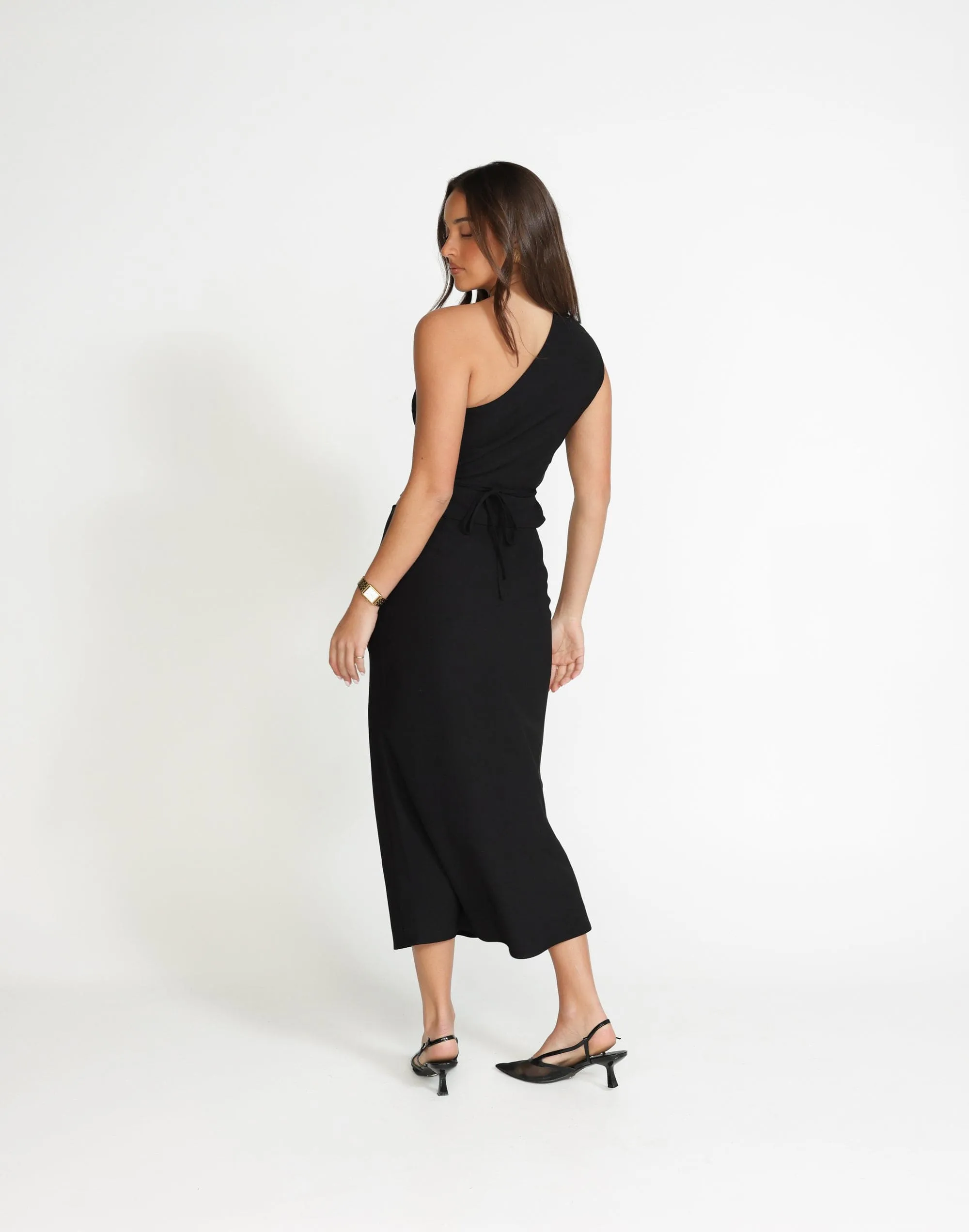 Colby Midi Skirt (Black)