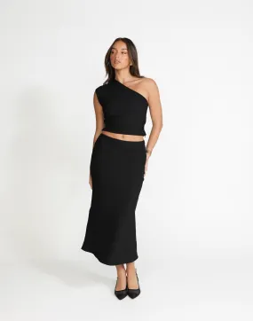 Colby Midi Skirt (Black)