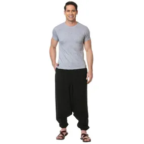 Cotton Black Harem Pants for Men