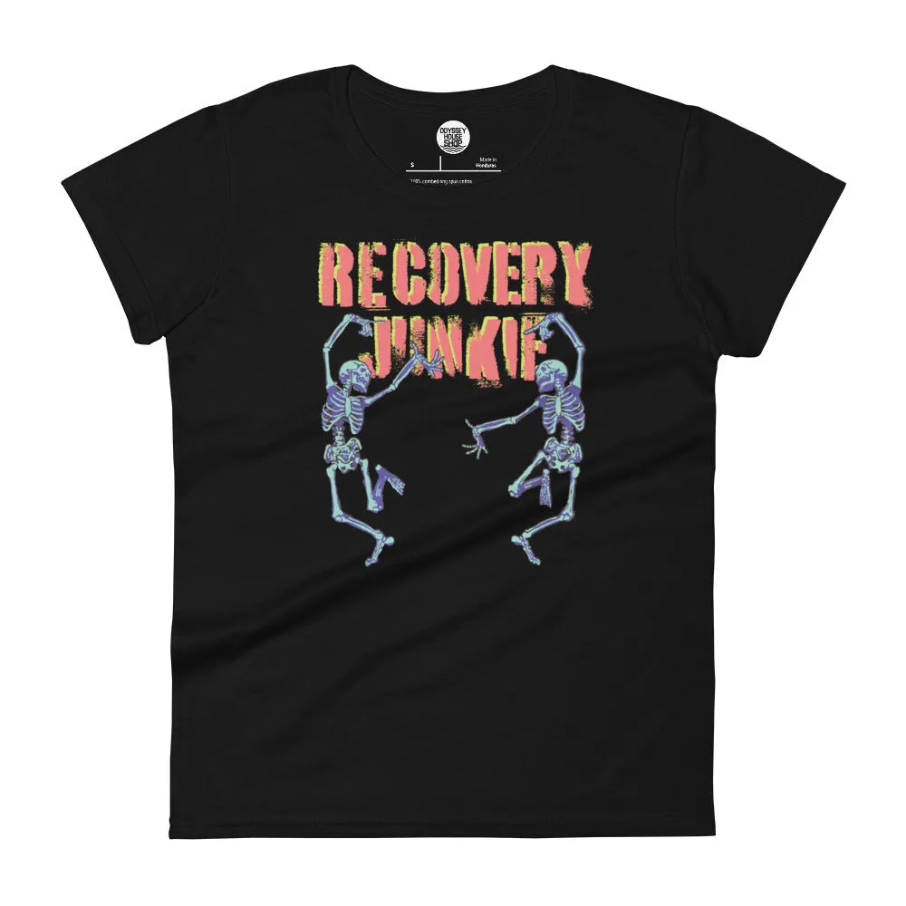 Dancing Recovery Junkie Skeletons - Women's short sleeve t-shirt