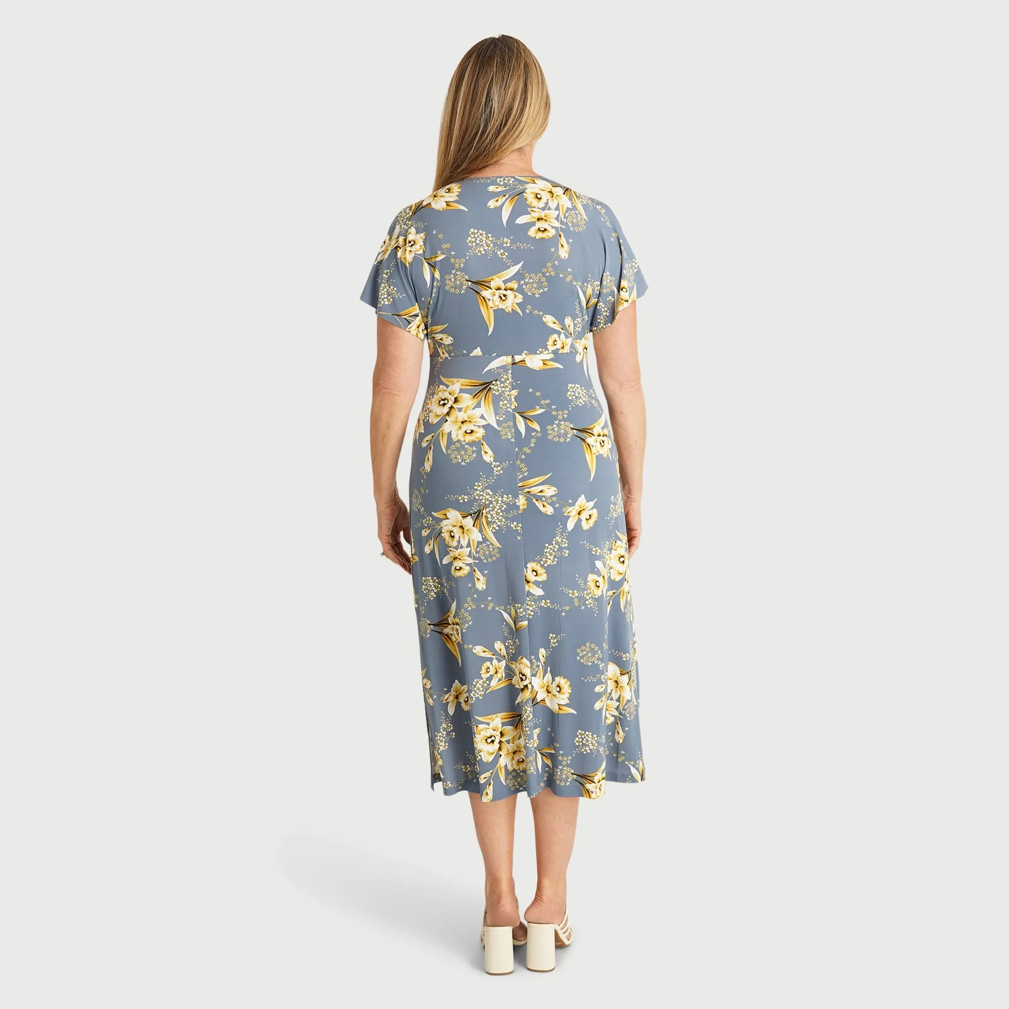 Danica Denim Floral Midi Dress