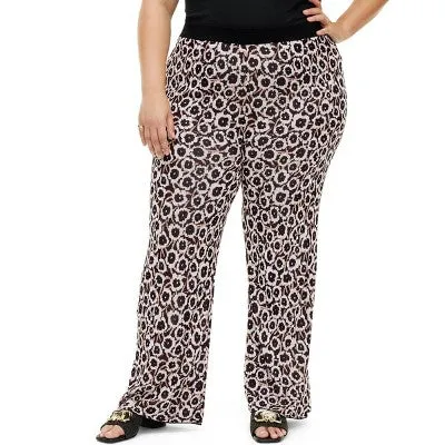 Diane von Furstenberg Women's High Rise Flare Full Pants Lightweight