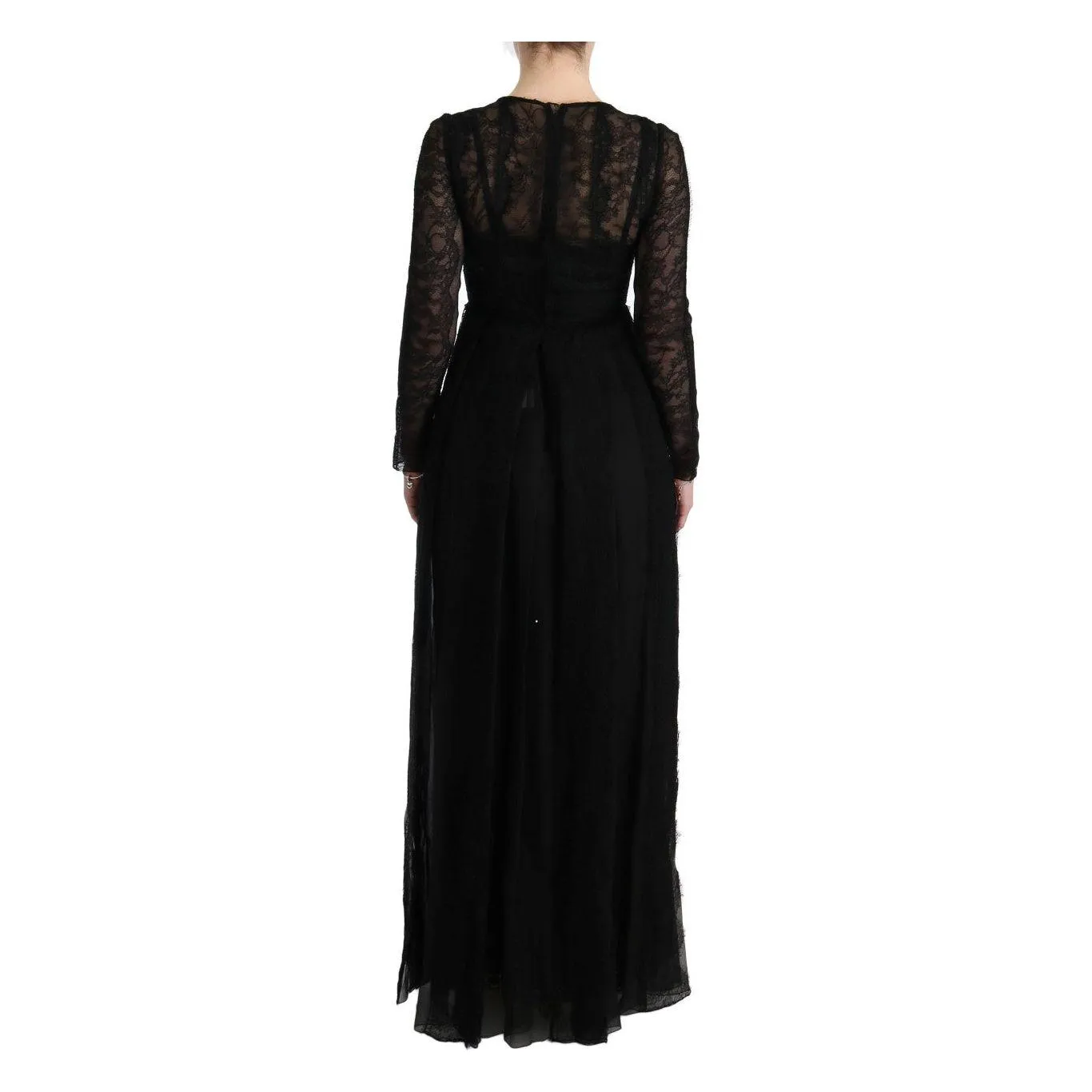 Dolce & Gabbana Elegant Black Sheath Long Sleeve Dress