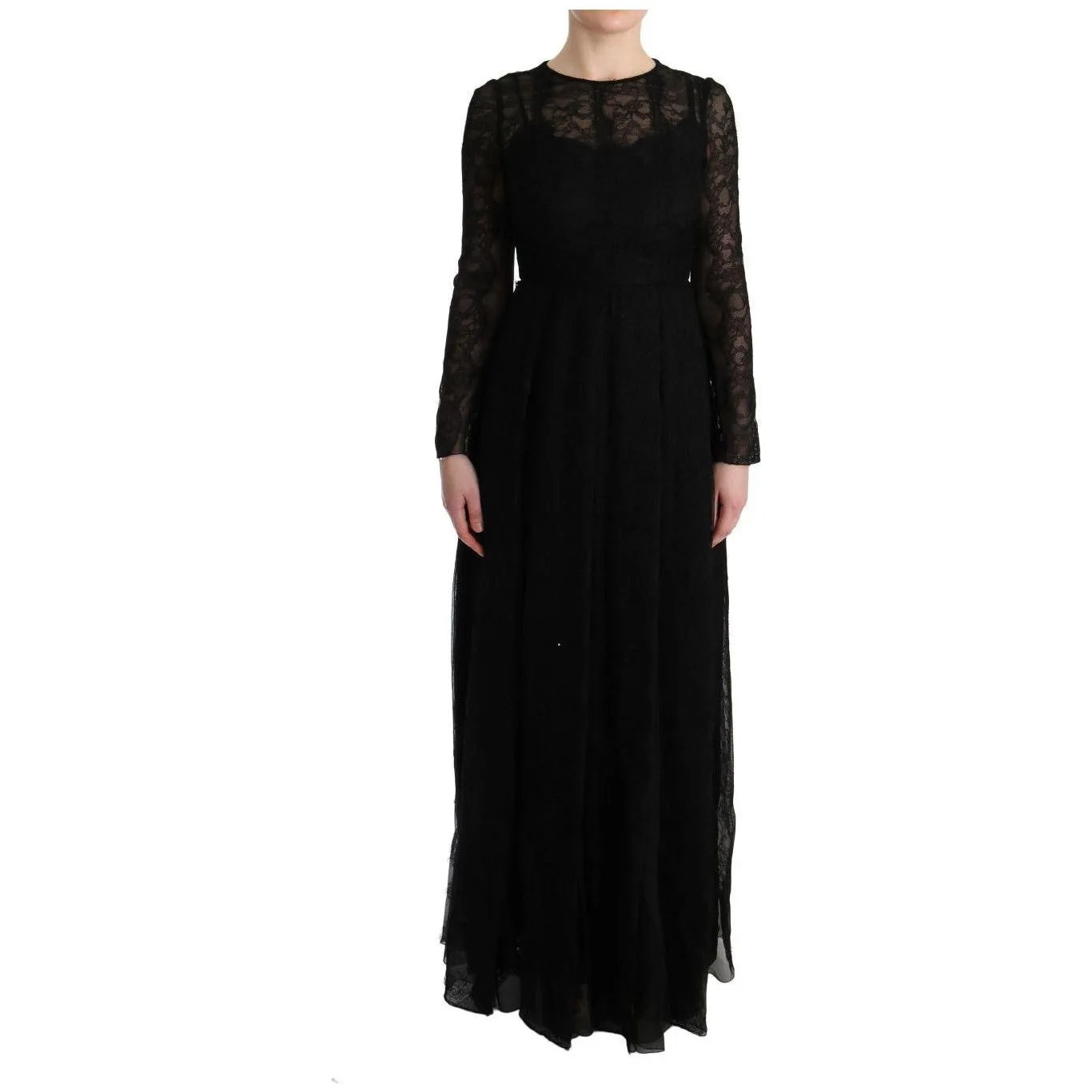 Dolce & Gabbana Elegant Black Sheath Long Sleeve Dress