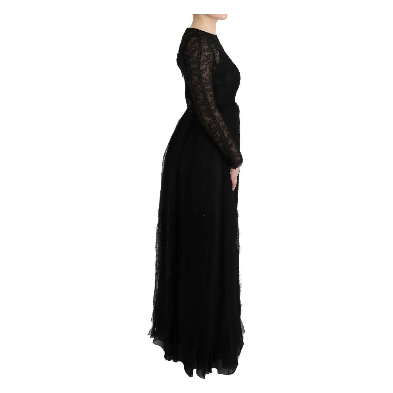 Dolce & Gabbana Elegant Black Sheath Long Sleeve Dress