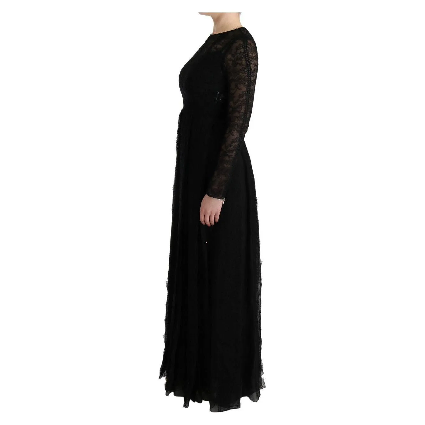 Dolce & Gabbana Elegant Black Sheath Long Sleeve Dress