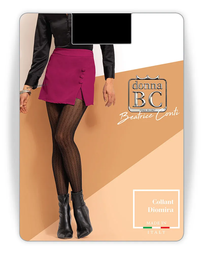 Donna BC Diomira Geometric Sheer Pattern Tights