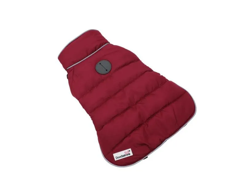 Doodlebone Puffer Jacket Punch & Burgundy Size 1-3