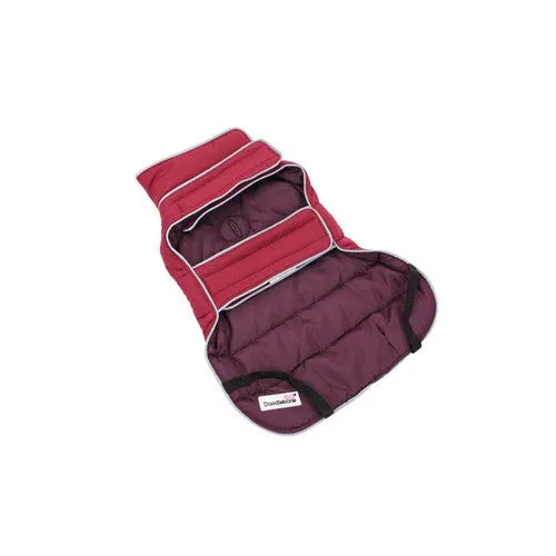 Doodlebone Puffer Jacket Punch & Burgundy Size 1-3