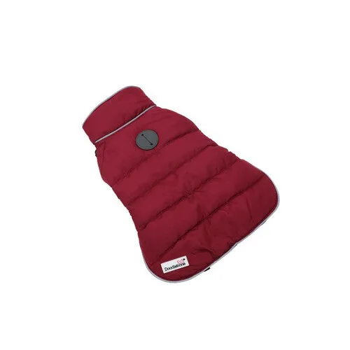 Doodlebone Puffer Jacket Punch & Burgundy Size 1-3